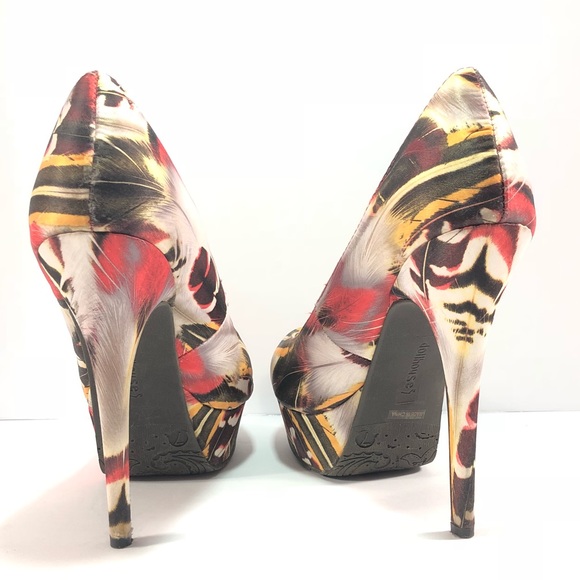 Dollhouse multicoloured round toe platform heels - Picture 4 of 9